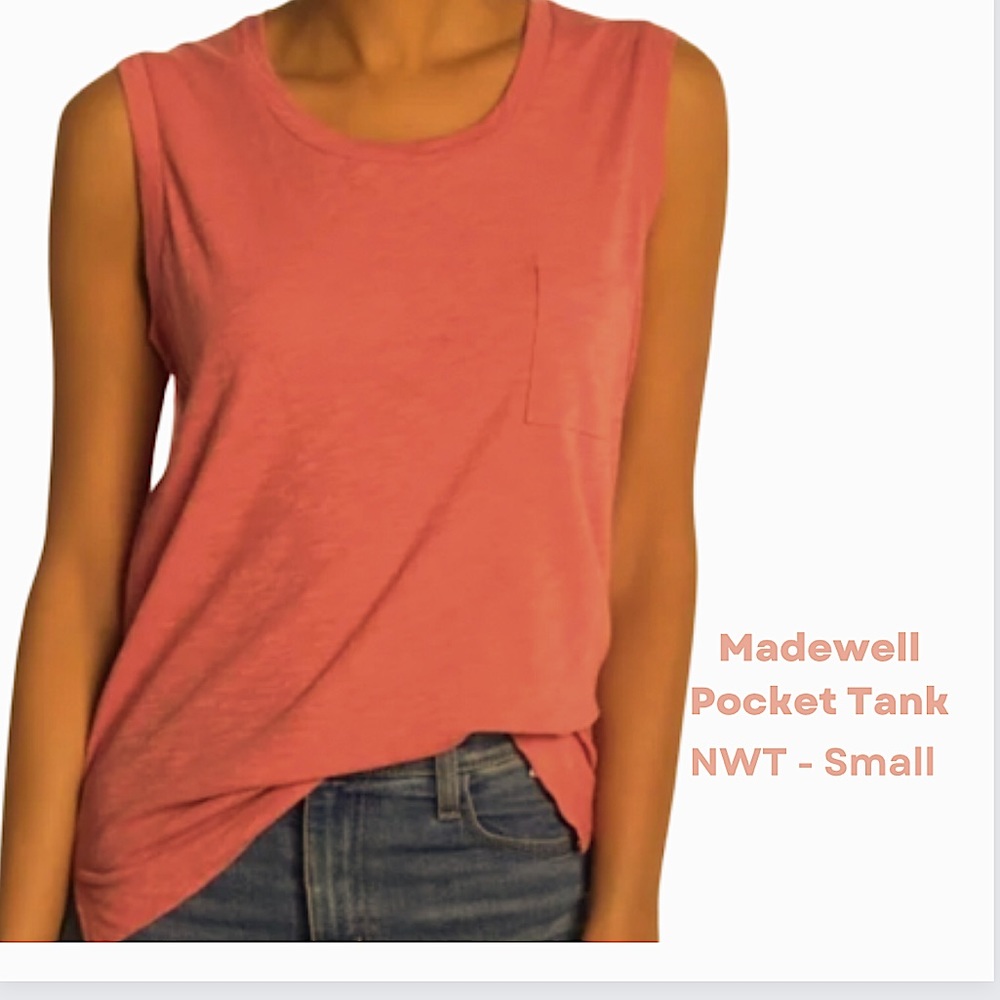 Madewell Cotton Pocket Tank top | Size Small | Nwt